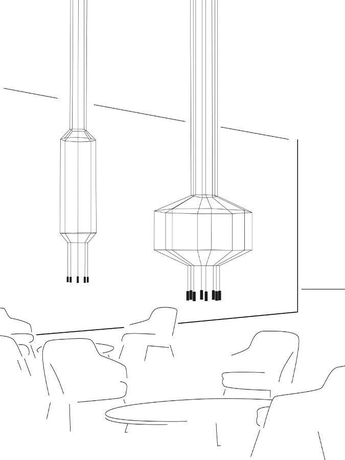 Wireflow pendant lamp Vibia — фото 6
